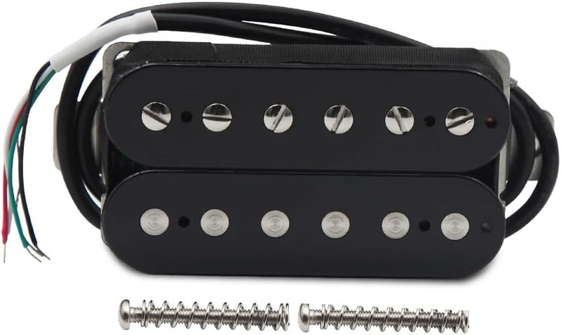 FLEOR Alnico 2 Humbucker Pickup 7-8K Electric Guitar Pickup Neck Humbucker, Black - Image 1